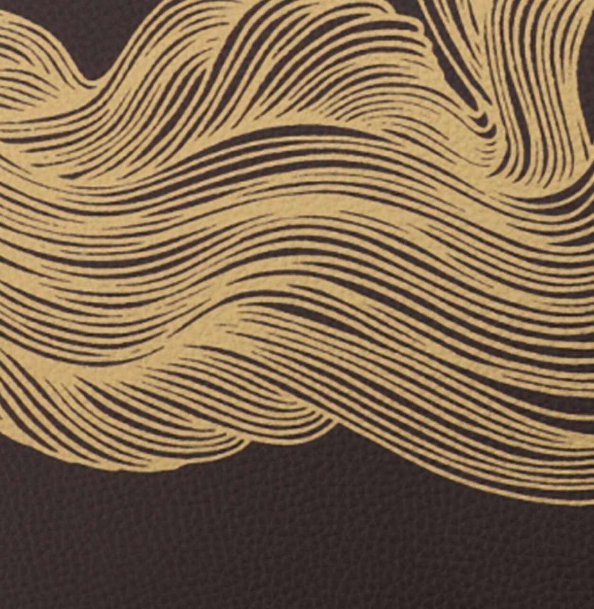 Rapee Wave Placemat | Gold Print PU - 30 x 45 cm, Brown - Metro Singapore Departmental Store - Celebrating 69 Years in SG