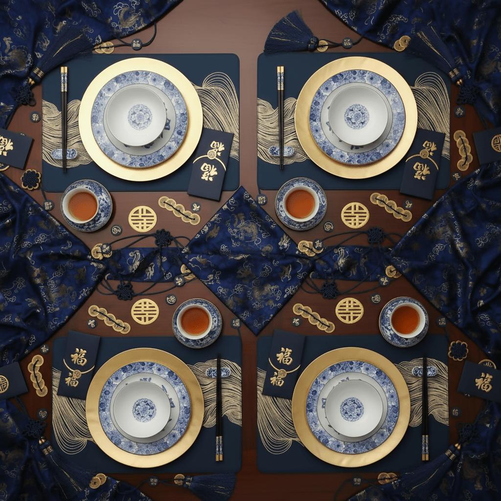 Rapee Wave Placemat | Gold Print PU - 30 x 45 cm, Teal - Metro Singapore Departmental Store - Celebrating 69 Years in SG