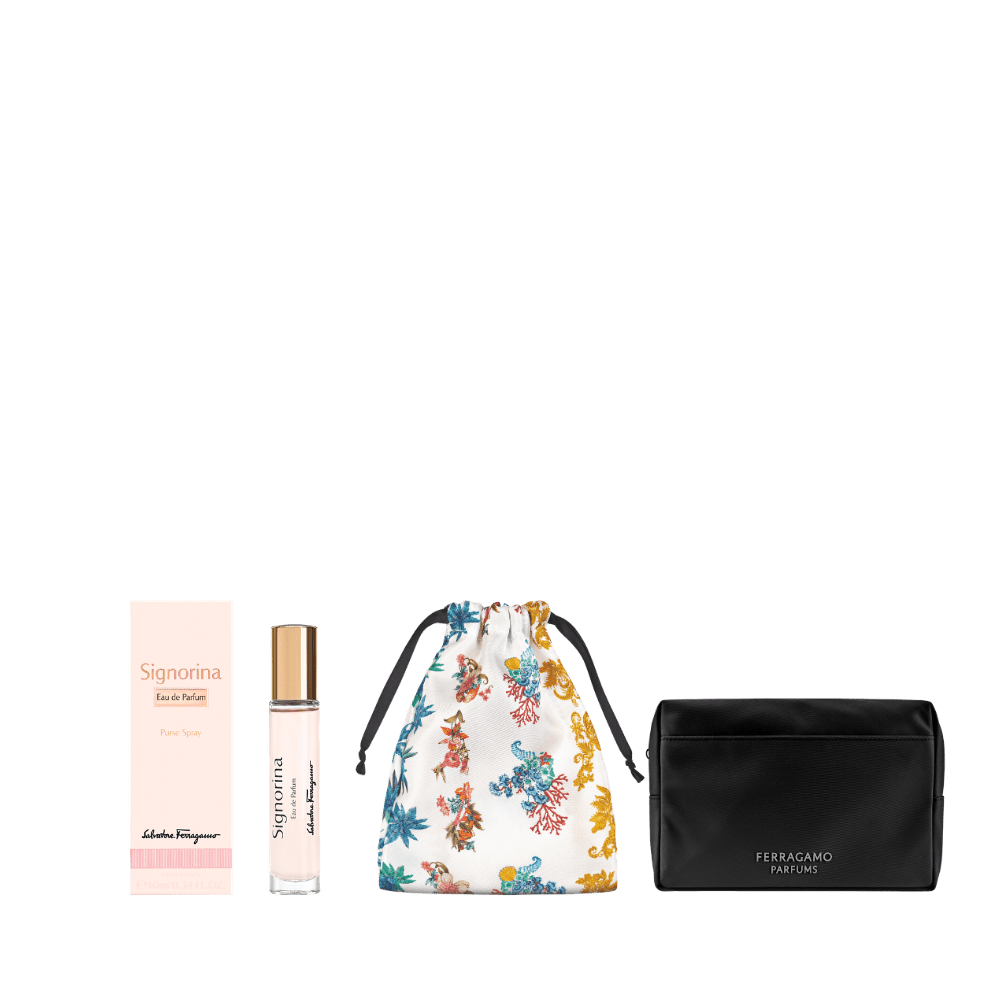 Receive an additional 1 - pc Fragrance Vial, Drawstring Pouch and Toiletry Pouch with $200 nett spend on Ferragamo (Gift with Purchase) - Metro Singapore Departmental Store - Celebrating 69 Years in SG