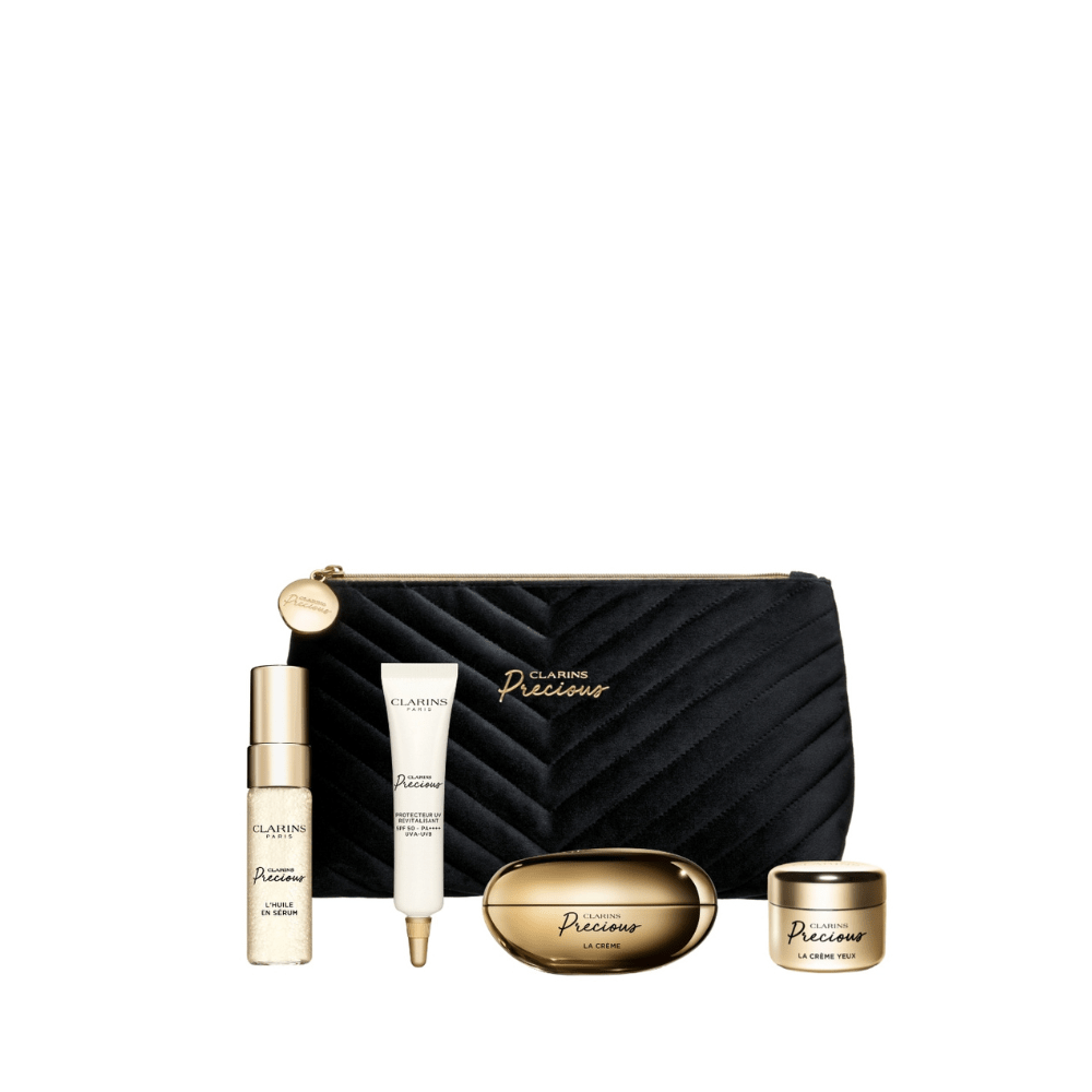 Receive an additional 5-pc Precious gifts (worth $478 ) with min $1,200 nett spend Clarins Precious Range (Gift with Purchase) - Metro Singapore Departmental Store - Celebrating 69 Years in SG