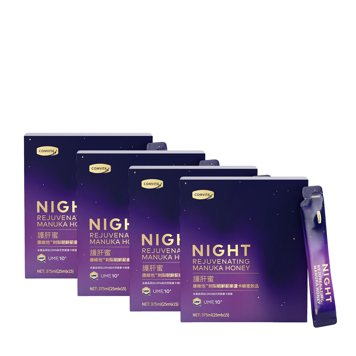 Comvita Night Rejuvenating Manuka Honey Drink (25ml x 15)(4 Boxes)