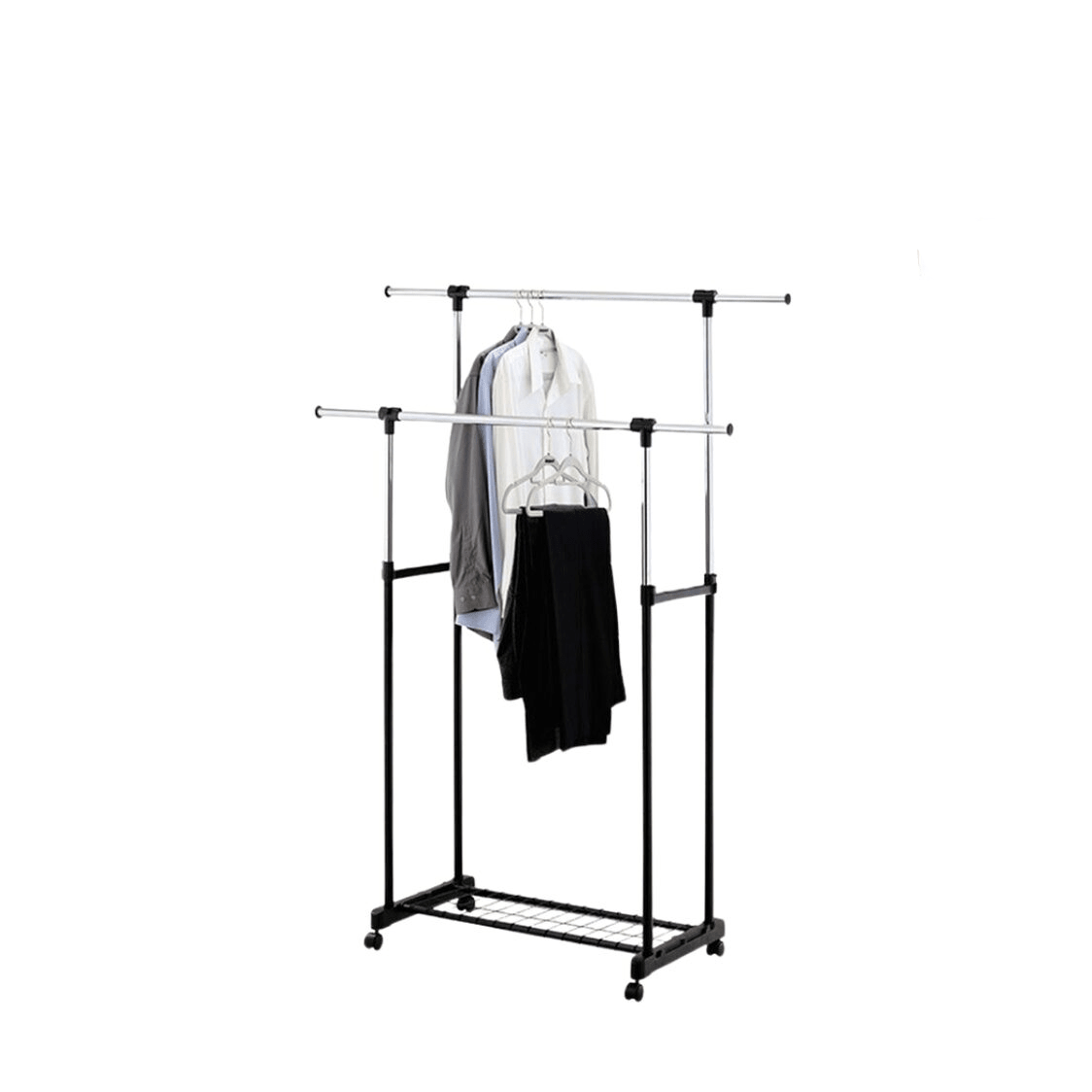 Rene Duo Portable Double Garment Rack E70412 - Matte Black - Metro Singapore Departmental Store - Celebrating 69 Years in SG