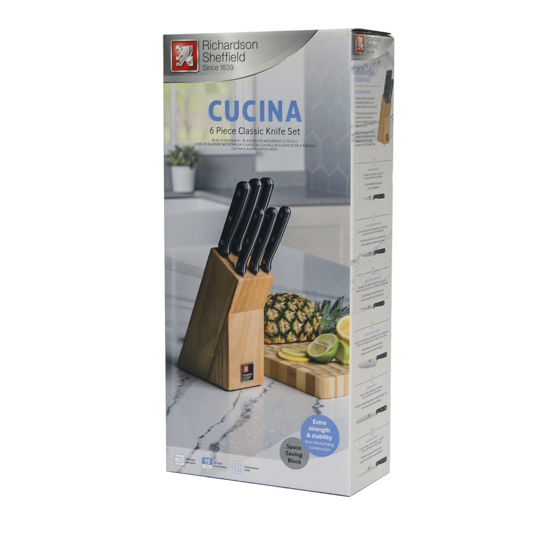Richardson Sheffield 6 - Piece Knife Block Set - Cucina (CU060) - Metro Singapore Departmental Store - Celebrating 69 Years in SG