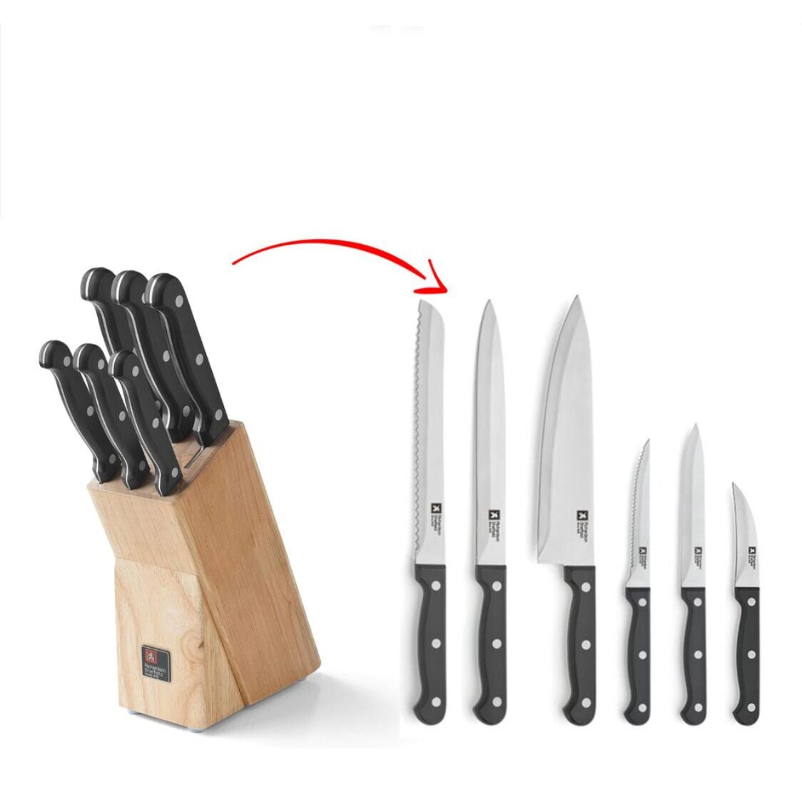 Richardson Sheffield (UK) Artisan 6 - pc Knife Block Set - Metro Singapore Departmental Store - Celebrating 69 Years in SG