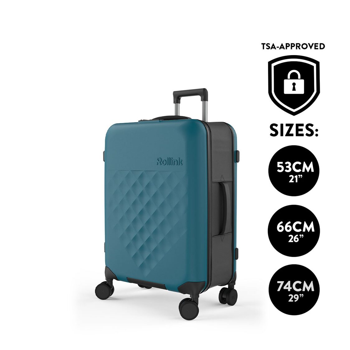 Rollink VEGA 360 Flex 4Wheel Spinner Luggage - Deep Lagoon - Metro Singapore Departmental Store - Celebrating 69 Years in SG