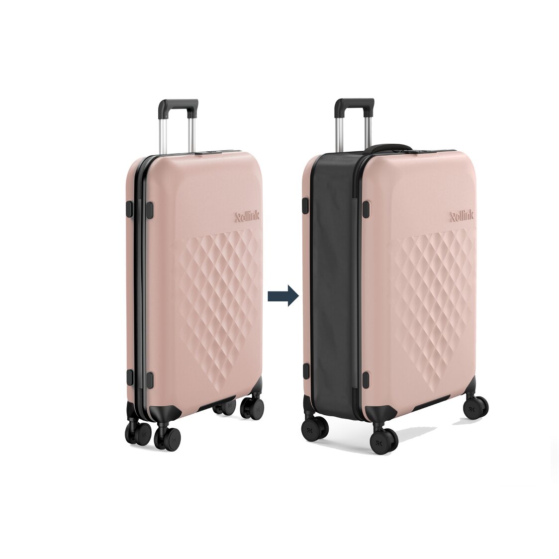 Rollink VEGA 360 Flex 4Wheel Spinner Luggage - Rose Smoke - Metro Singapore Departmental Store - Celebrating 69 Years in SG