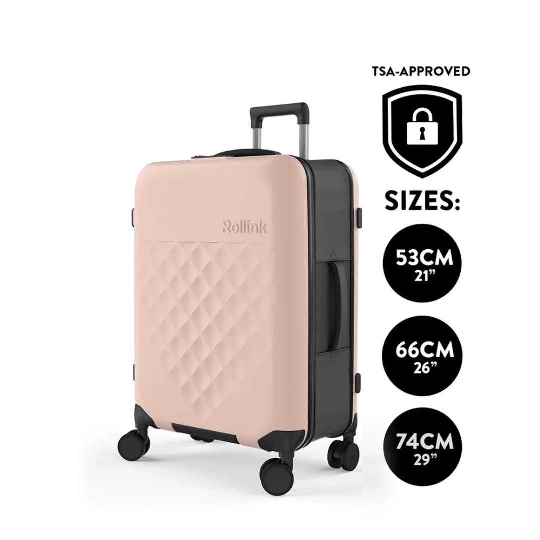 Rollink VEGA 360 Flex 4Wheel Spinner Luggage - Rose Smoke - Metro Singapore Departmental Store - Celebrating 69 Years in SG