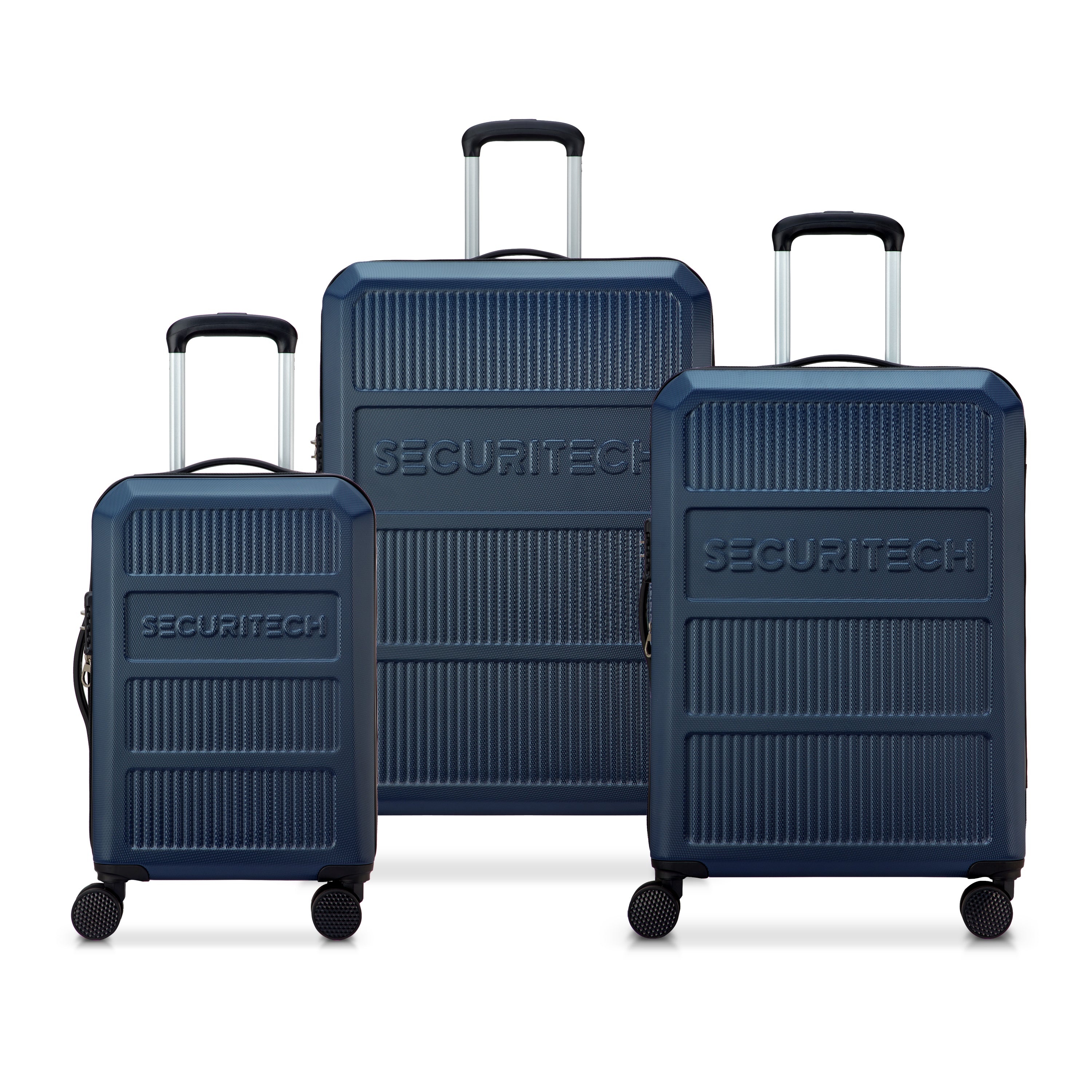 Delsey Paris Asphalt 4 Double Wheels Expandable Trolley Case with Anti-thef Zipper - Navy
