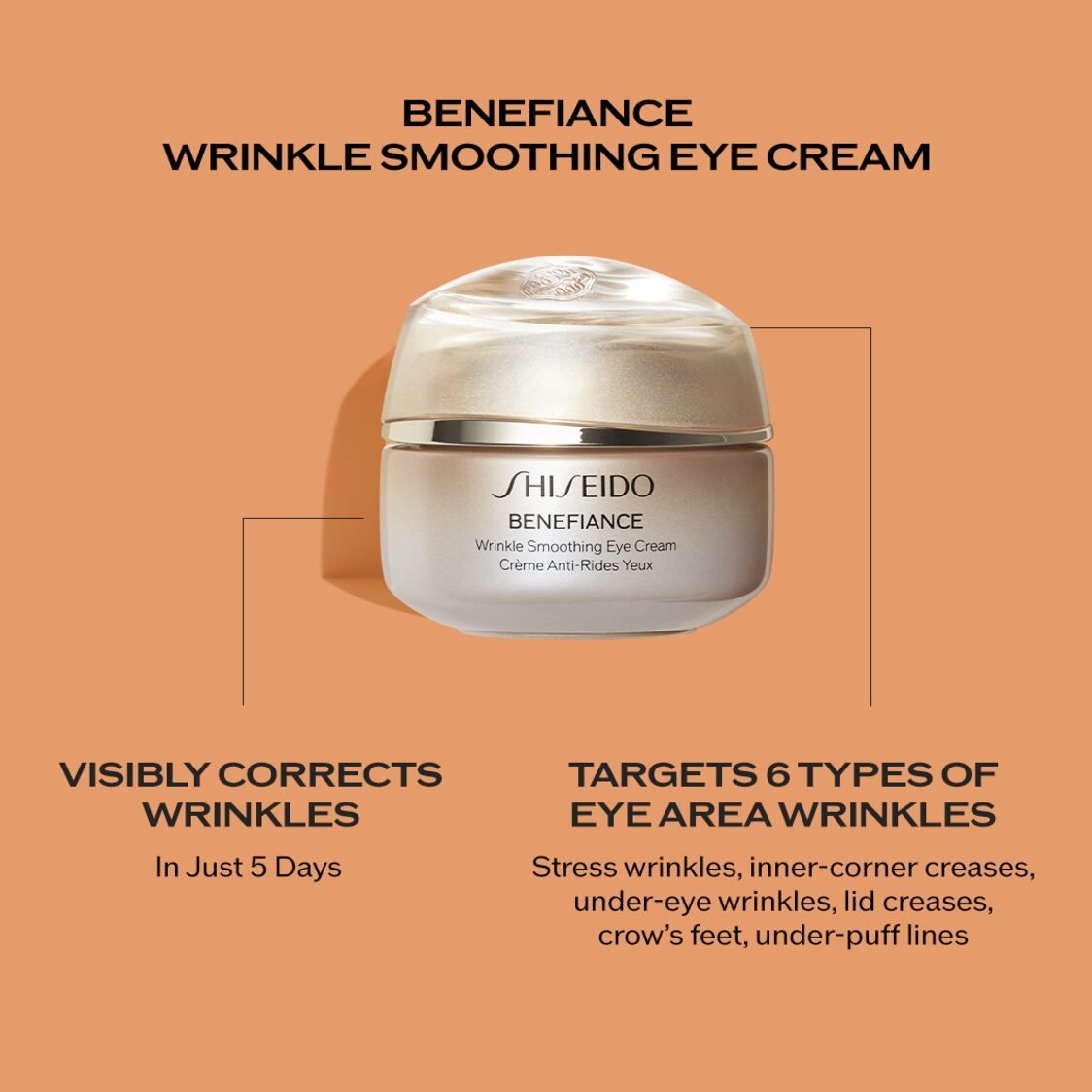 Shiseido Benefiance Wrinkle Smoothing Eye Cream N 15ml - Metro Singapore Departmental Store - Celebrating 69 Years in SG