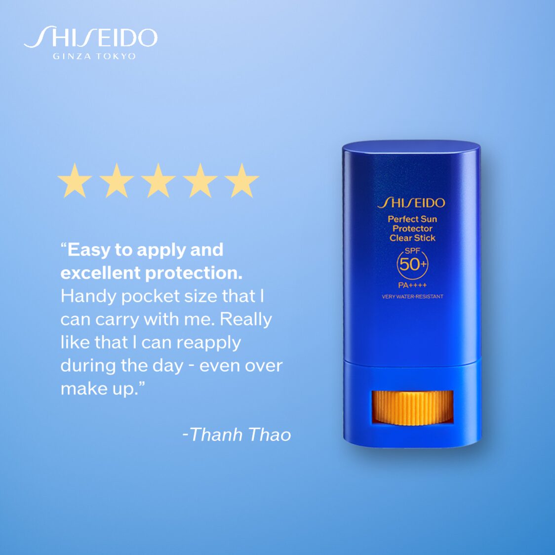Shiseido Global SunCare Perfect Sun Protector Clear Stick - Metro Singapore Departmental Store - Celebrating 69 Years in SG