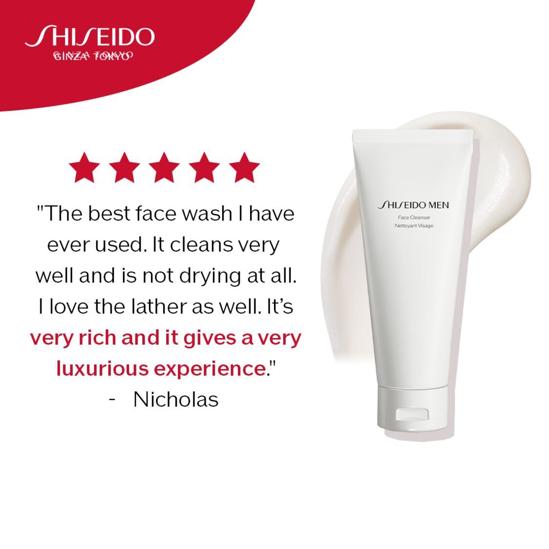 Shiseido Men Face Cleanser 125ml - Metro Singapore Departmental Store - Celebrating 69 Years in SG