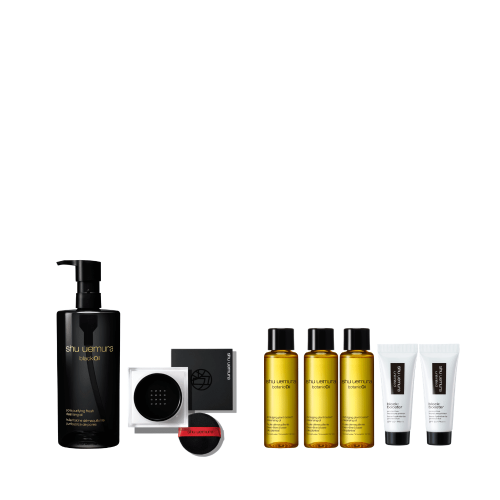 Shu Uemura BlackOil Cleansing Oil 450ml & Mopo Loose Powder Set (worth $379) - Metro Singapore Departmental Store - Celebrating 69 Years in SG