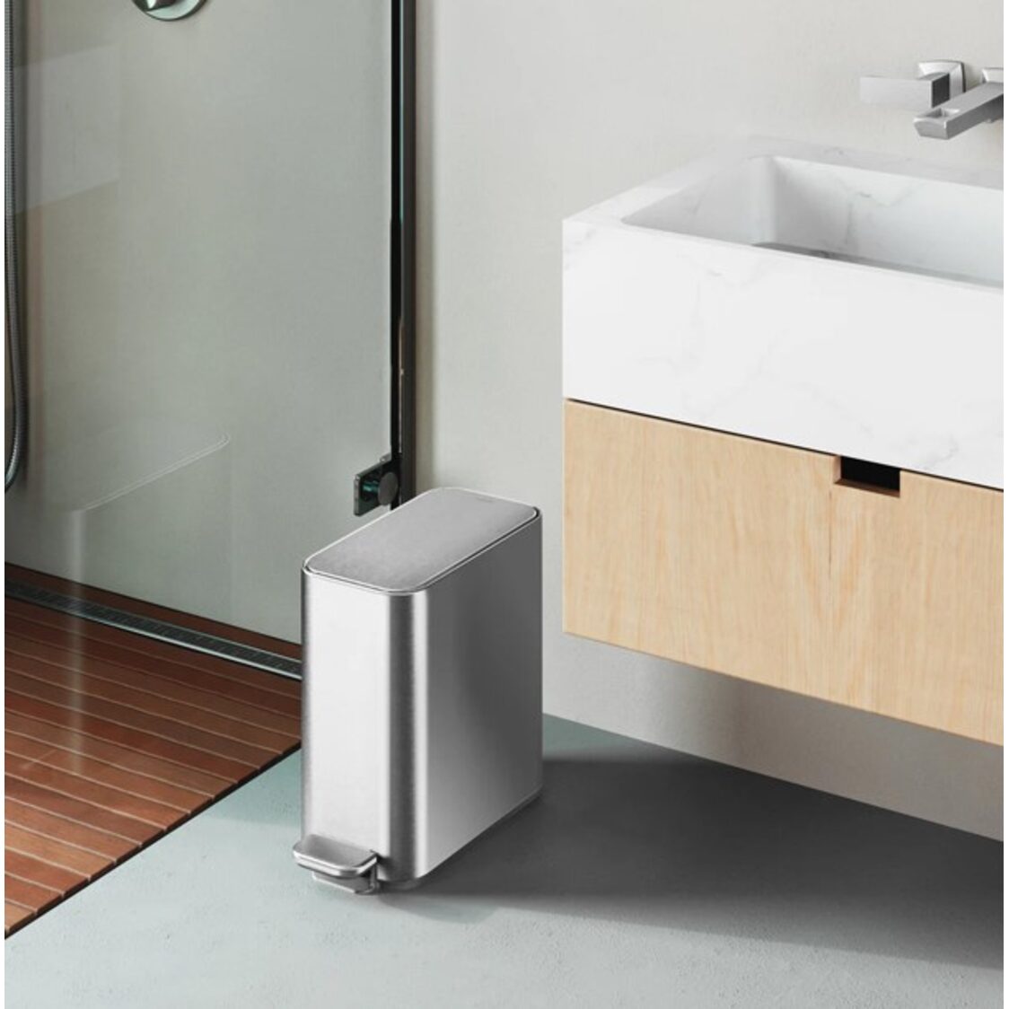 Simplehuman 5L Slim Step Bin Brushed - Metro Singapore Departmental Store - Celebrating 69 Years in SG