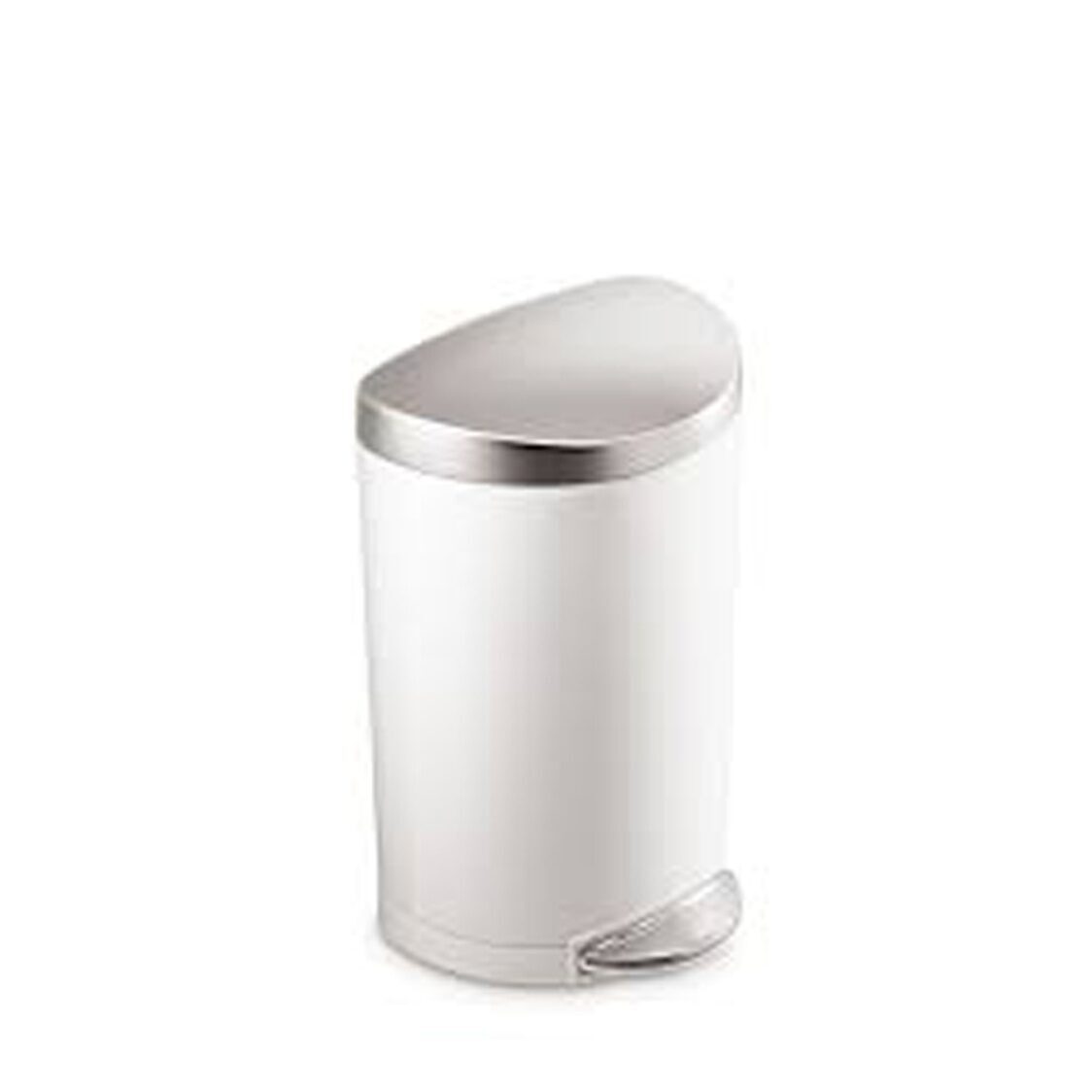 Simplehuman Semi Round Step Bin 6L White CW1835 - Metro Singapore Departmental Store - Celebrating 69 Years in SG