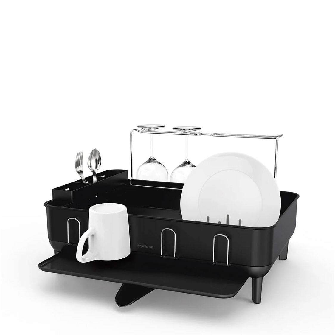 Simplehuman Steel Frame Dishrack - Black - Metro Singapore Departmental Store - Celebrating 69 Years in SG