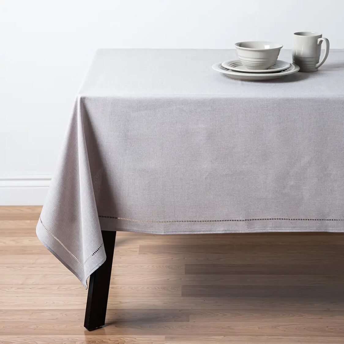 Sonia Tablecloth | Laser cut Cationic - 150 x 230 cm, Grey - Metro Singapore Departmental Store - Celebrating 69 Years in SG