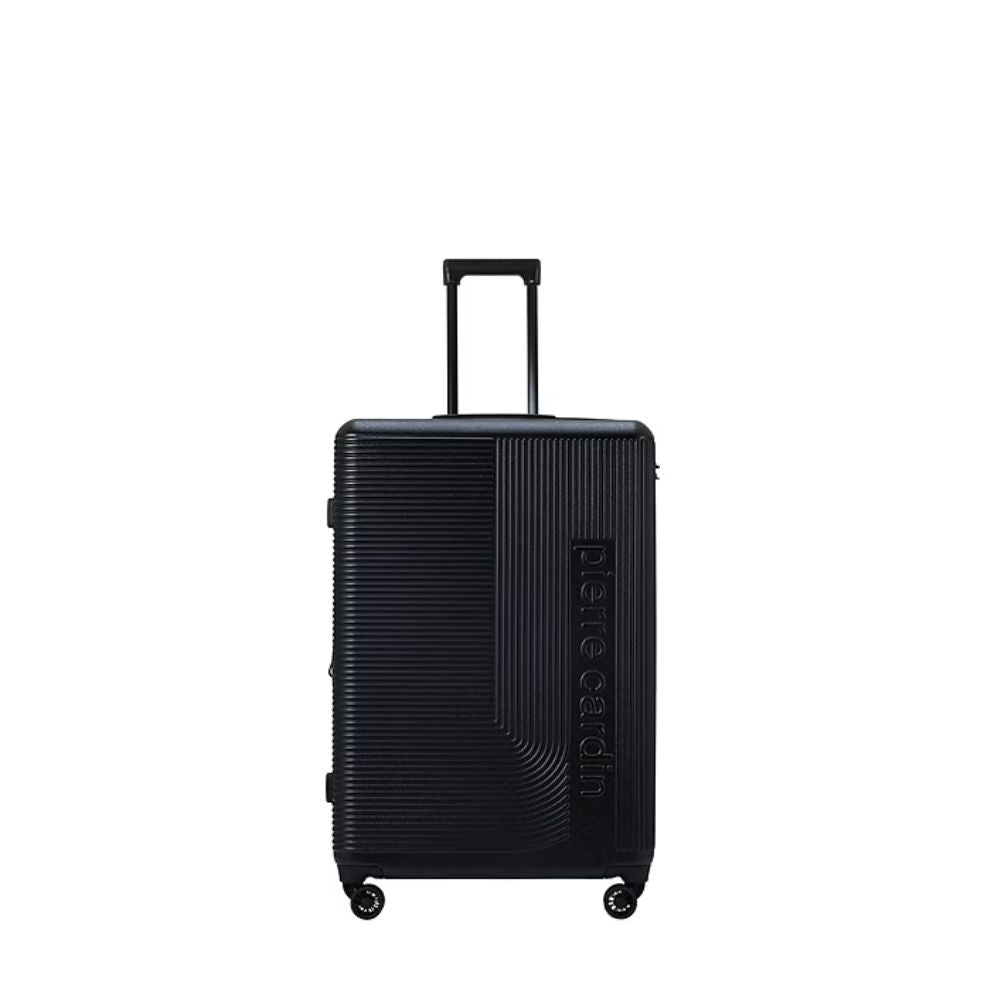 Pierre Cardin Polycarbonate 4 Double Wheels Expandable Trolley Case with TSA Lock and Anti-theft Zipper -Black