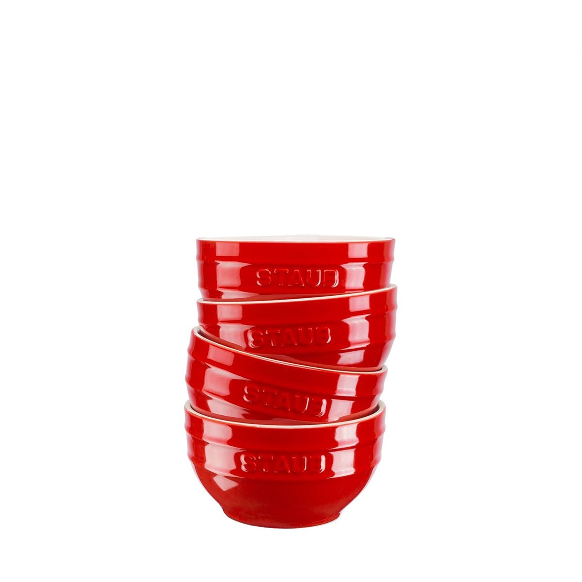 Staub Ceramic Bowl 4pcs Set 14cm - Cherry Red (40508 - 146) - Metro Singapore Departmental Store - Celebrating 69 Years in SG