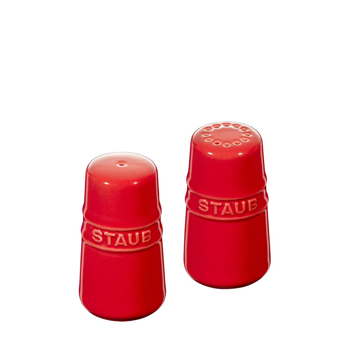Staub Ceramic Salt and Pepper Set 2 Pieces 7cm - Cherry (40511 - 808) - Metro Singapore Departmental Store - Celebrating 69 Years in SG