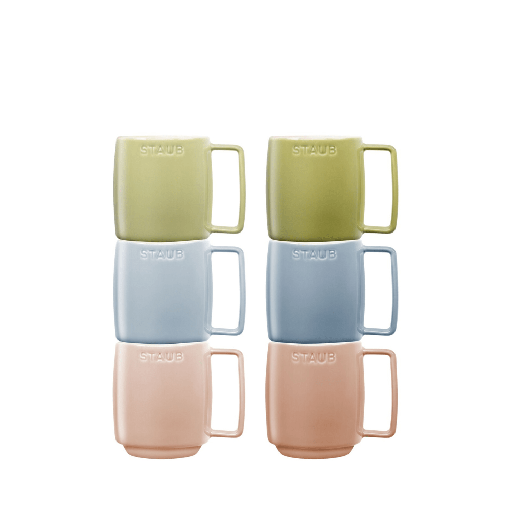 Staub Macaron Coffee Cup Set 6pcs Mix Colour (1029095) - Metro Singapore Departmental Store - Celebrating 69 Years in SG
