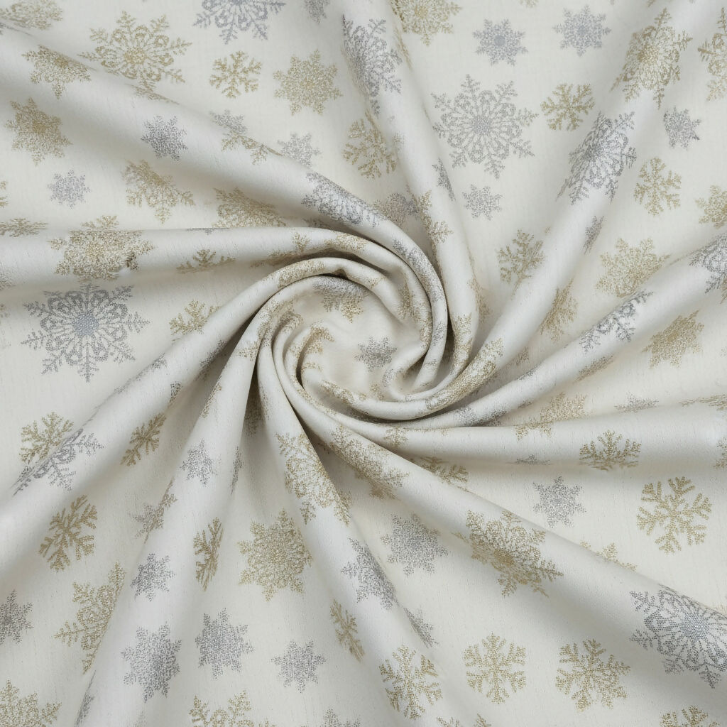 Rapee Snowflakes Cushion Cover | Double-sided Chenielle - 45 x 45 cm, Natural