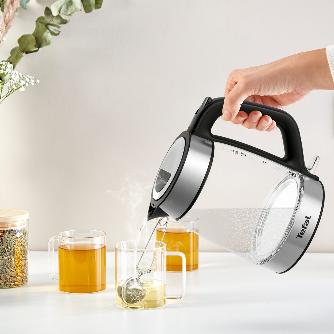 TEFAL 1.7L 2200W Glass Kettle (KI6058) - Metro Singapore Departmental Store - Celebrating 69 Years in SG