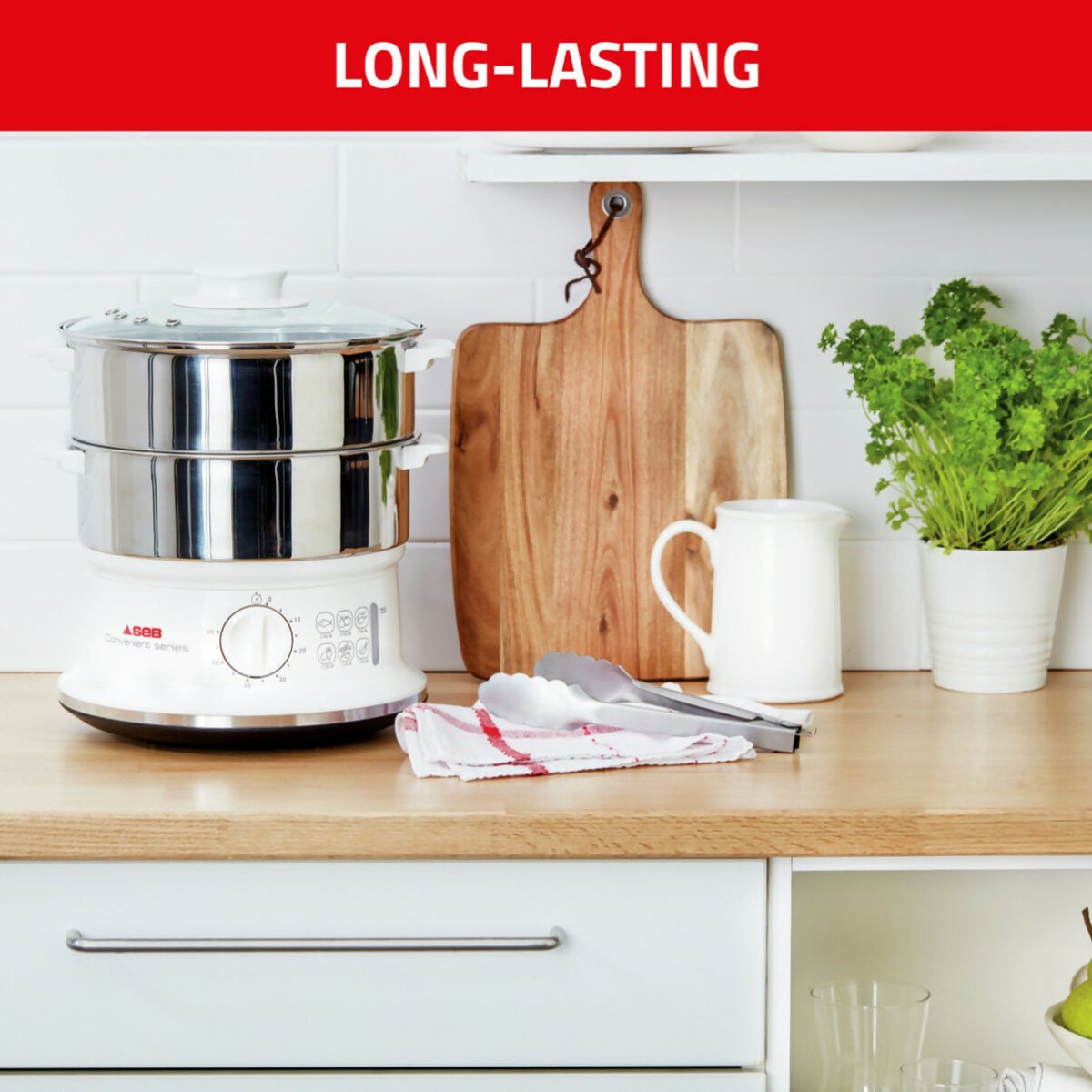 Tefal Convenient Series Stainless Steel Steamer 6L (VC1451) - Metro Singapore Departmental Store - Celebrating 69 Years in SG