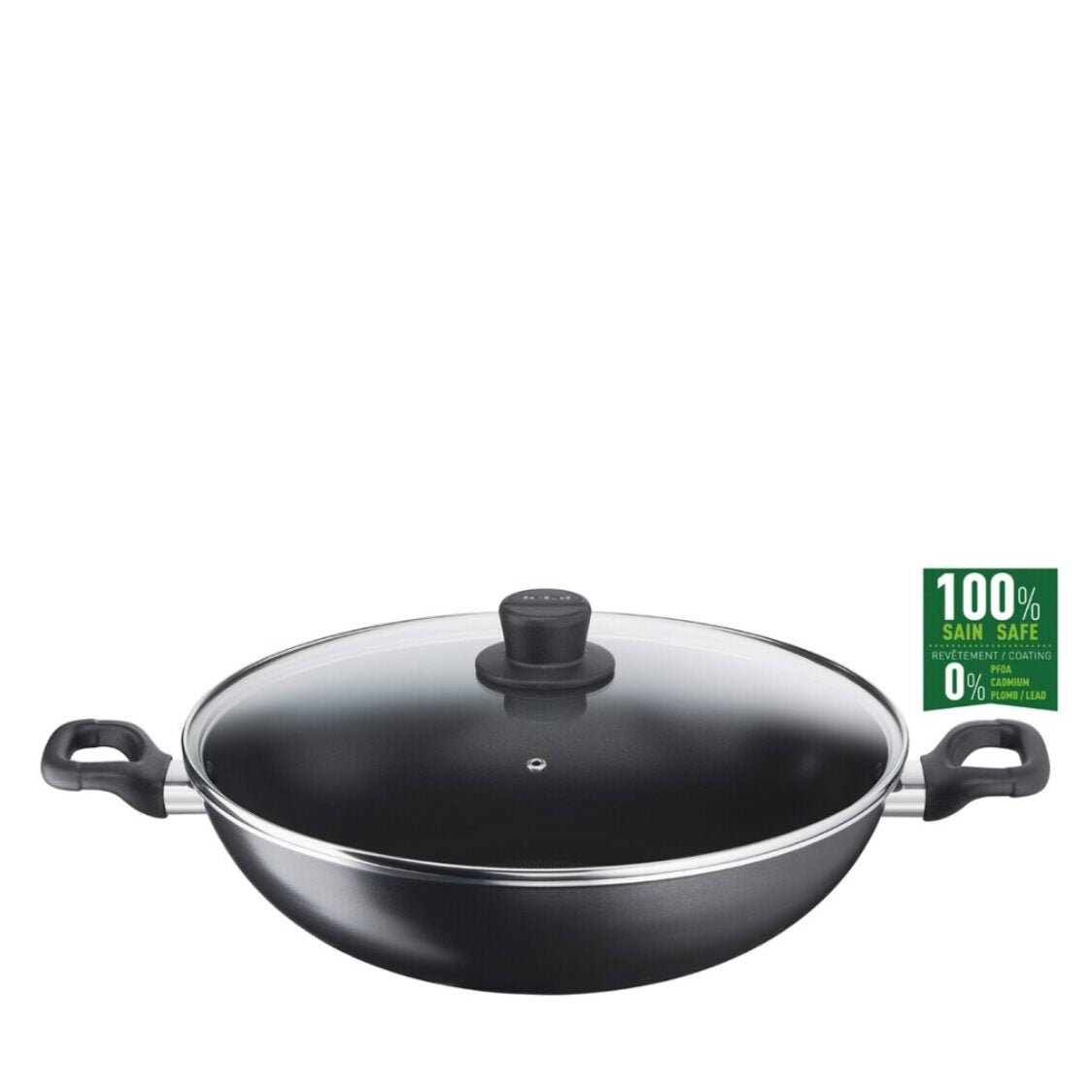 Tefal Cook Easy Chinese Wok 36cm with Lid B50392 - Metro Singapore Departmental Store - Celebrating 69 Years in SG