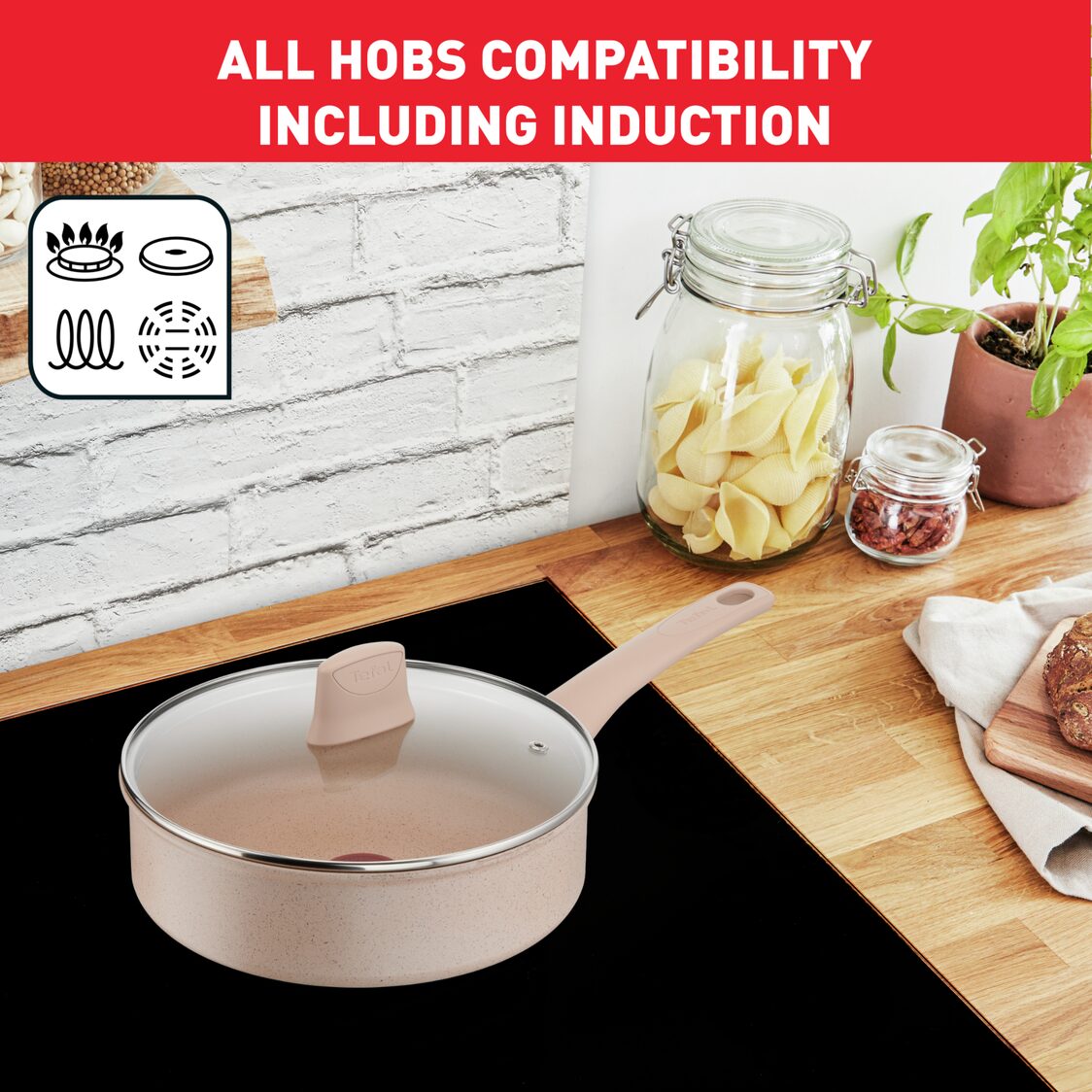 Tefal Delight Induction Saute Pan 24cm G29332 - Metro Singapore Departmental Store - Celebrating 69 Years in SG