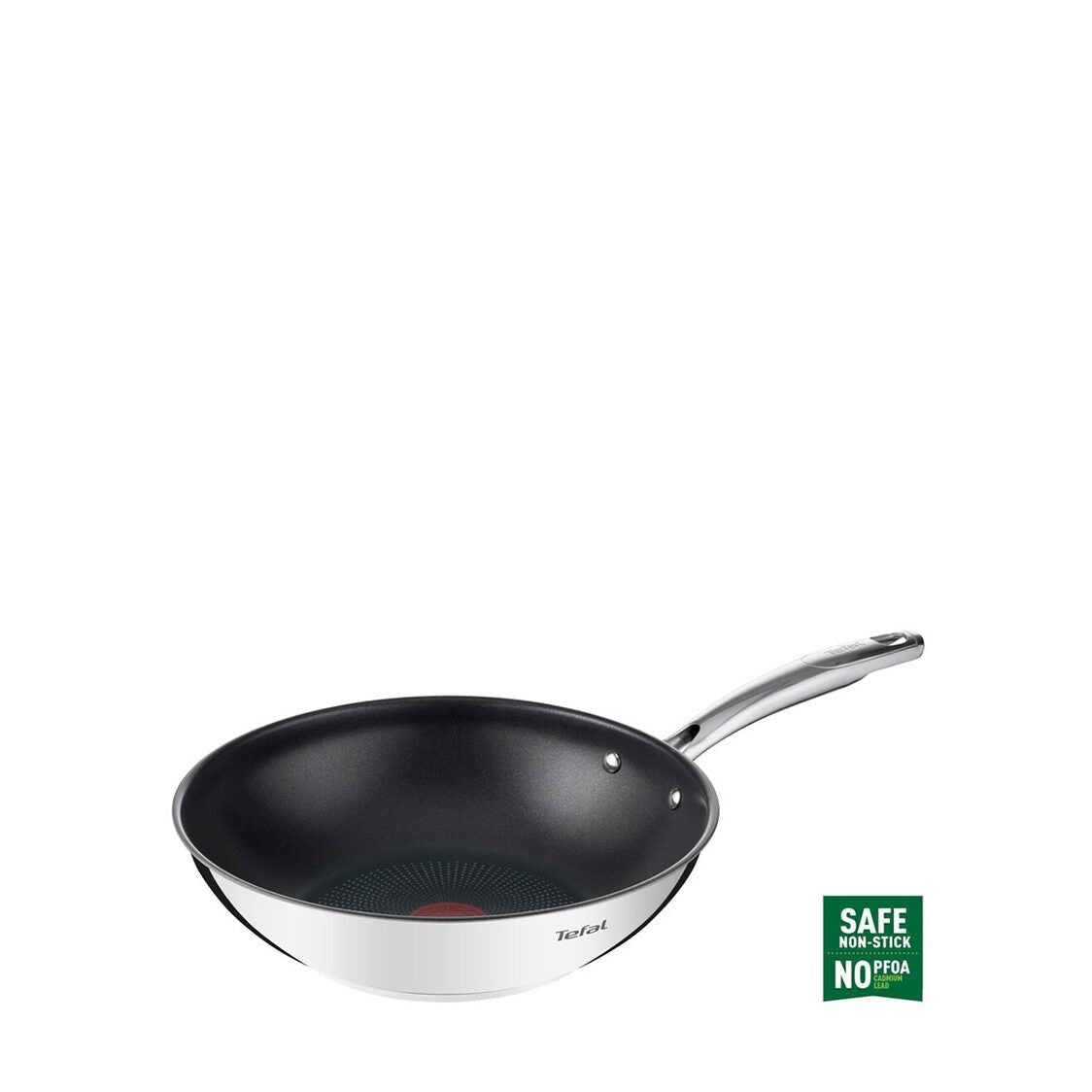 Tefal Duetto+ Stainless Steel Wok Pan 28cm G73219 - Metro Singapore Departmental Store - Celebrating 69 Years in SG