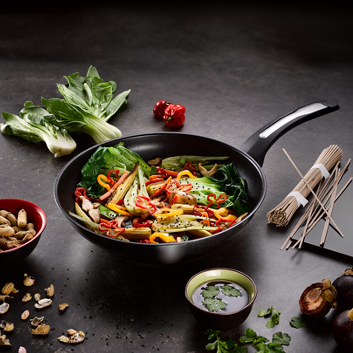 Tefal Emotion 28cm Induction Non - Stick Wokpan E30019 - Metro Singapore Departmental Store - Celebrating 69 Years in SG