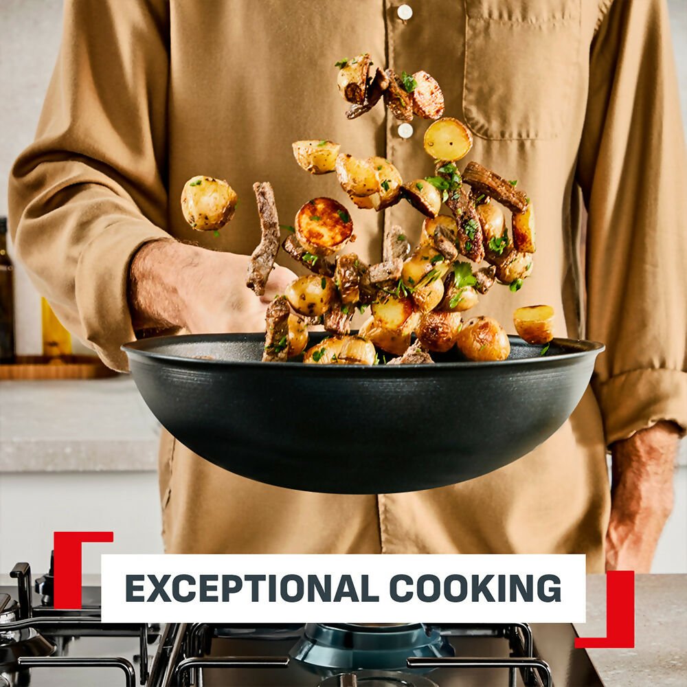 Tefal Excellence Fusion IH Wok Pan 28cm (G33819) - Metro Singapore Departmental Store - Celebrating 69 Years in SG