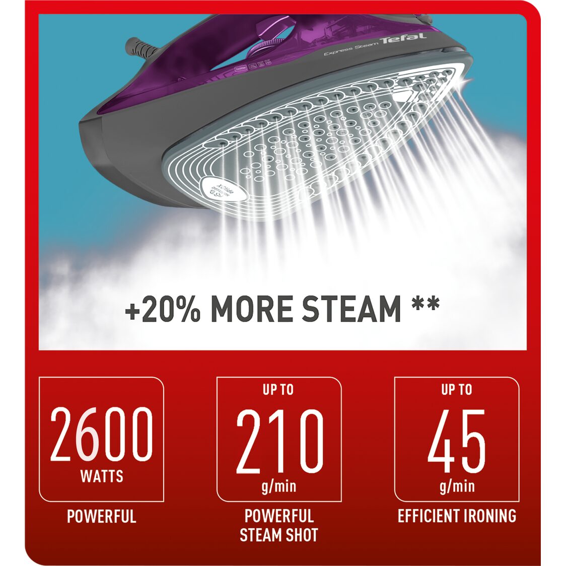 Tefal Express Steam Iron 2600W FV2843 - Metro Singapore Departmental Store - Celebrating 69 Years in SG