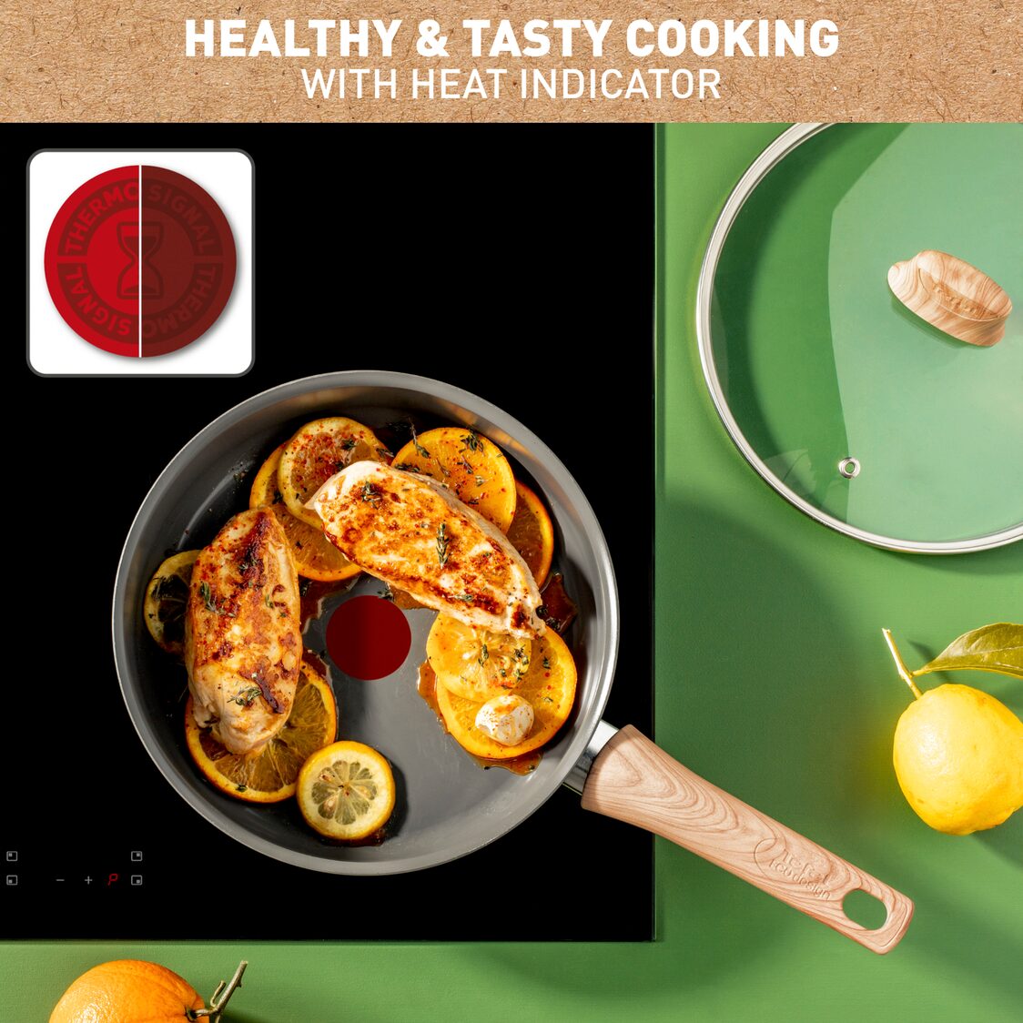 Tefal Renew IH Sautepan 24cm with Lid C42532 - Metro Singapore Departmental Store - Celebrating 69 Years in SG