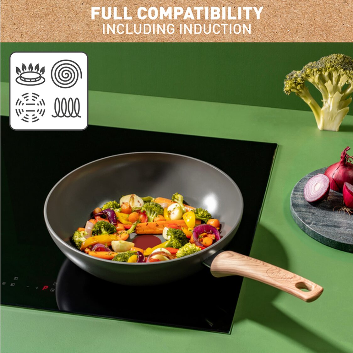 Tefal Renew IH Wok Pan 28cm C42519 - Metro Singapore Departmental Store - Celebrating 69 Years in SG