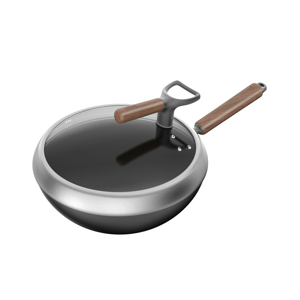Tefal Tradition Pro IH Wok Pan 30cm wIth Galss Lid (G62184) - Metro Singapore Departmental Store - Celebrating 69 Years in SG