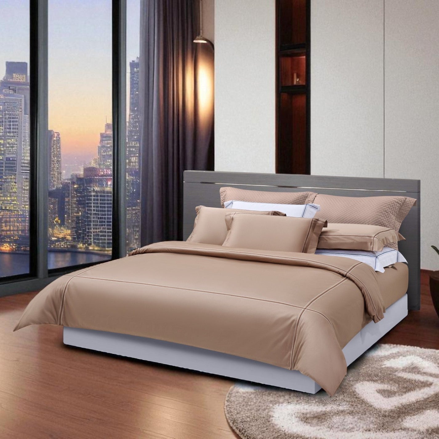 M. Maison Portrayal Fitted Sheet/ Bed Set Taupe