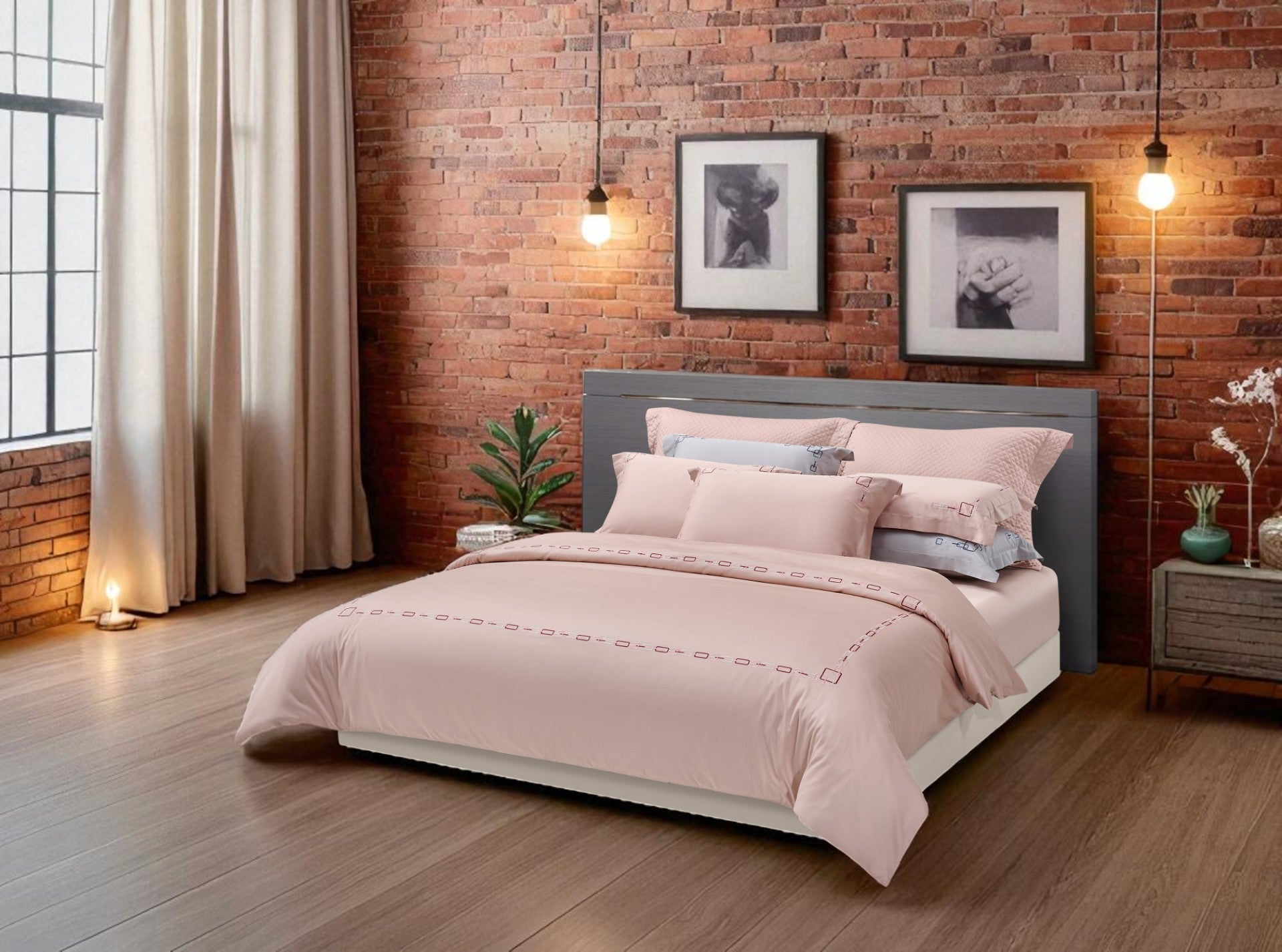 M. Maison Verve Fitted Sheet/ Bed Set Pink