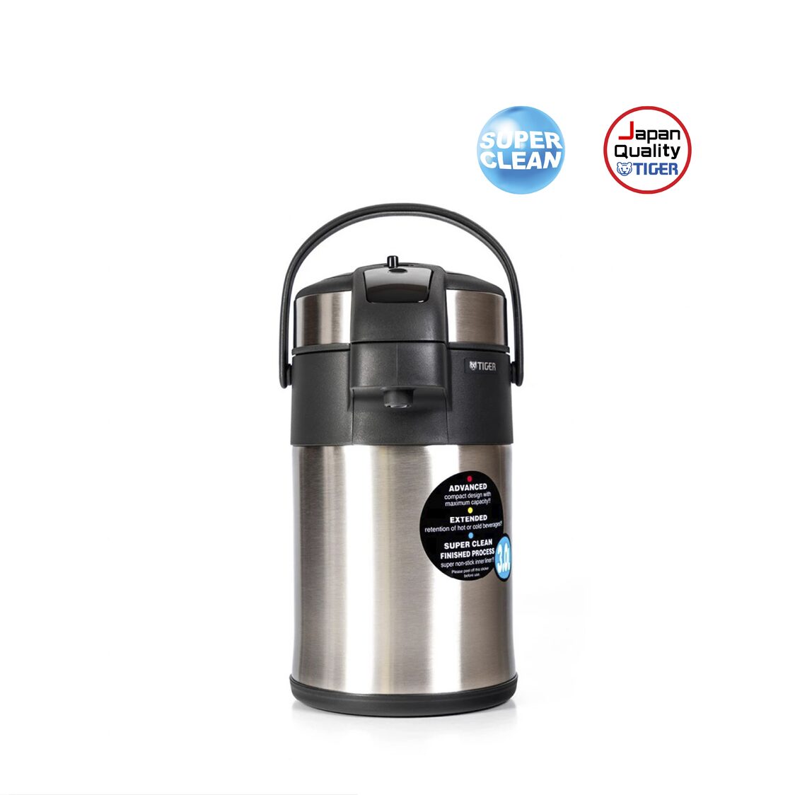 Tiger Double Stainless Steel Air Pump Jug 3.0L (MAA - A302) - Metro Singapore Departmental Store - Celebrating 69 Years in SG