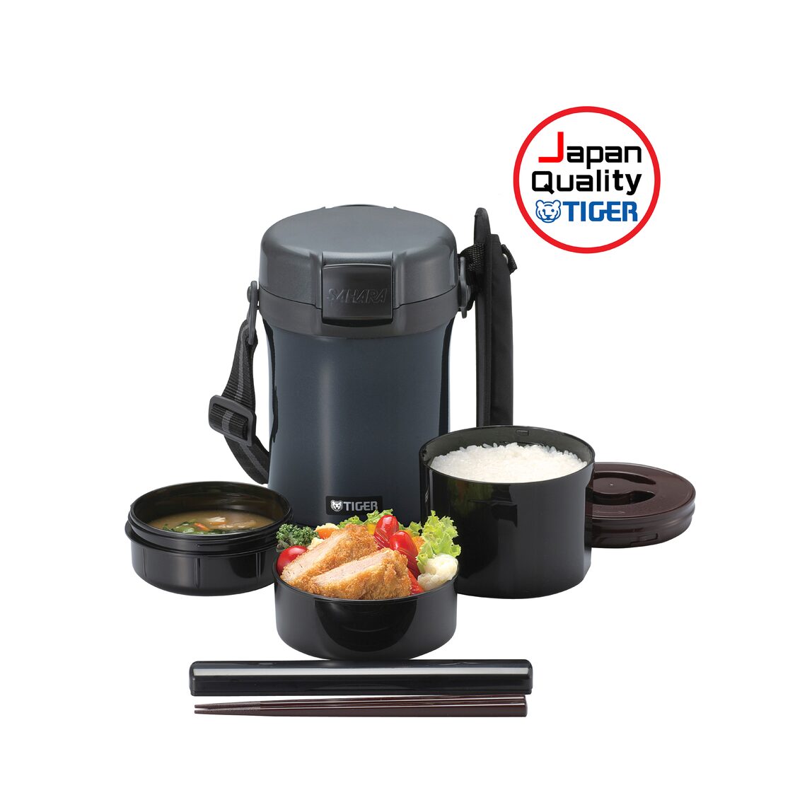 Tiger Vacuum Insulated Double Stainless Steel Lunch Box 3 Cups (LWU - A171) - Metro Singapore Departmental Store - Celebrating 69 Years in SG