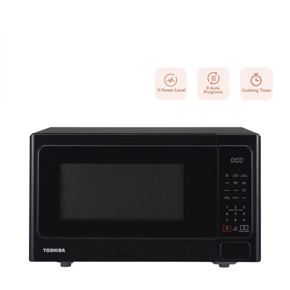 Toshiba 25L 900W Microwave Oven with Grill Function (MM - EG25P BK) - Metro Singapore Departmental Store - Celebrating 69 Years in SG