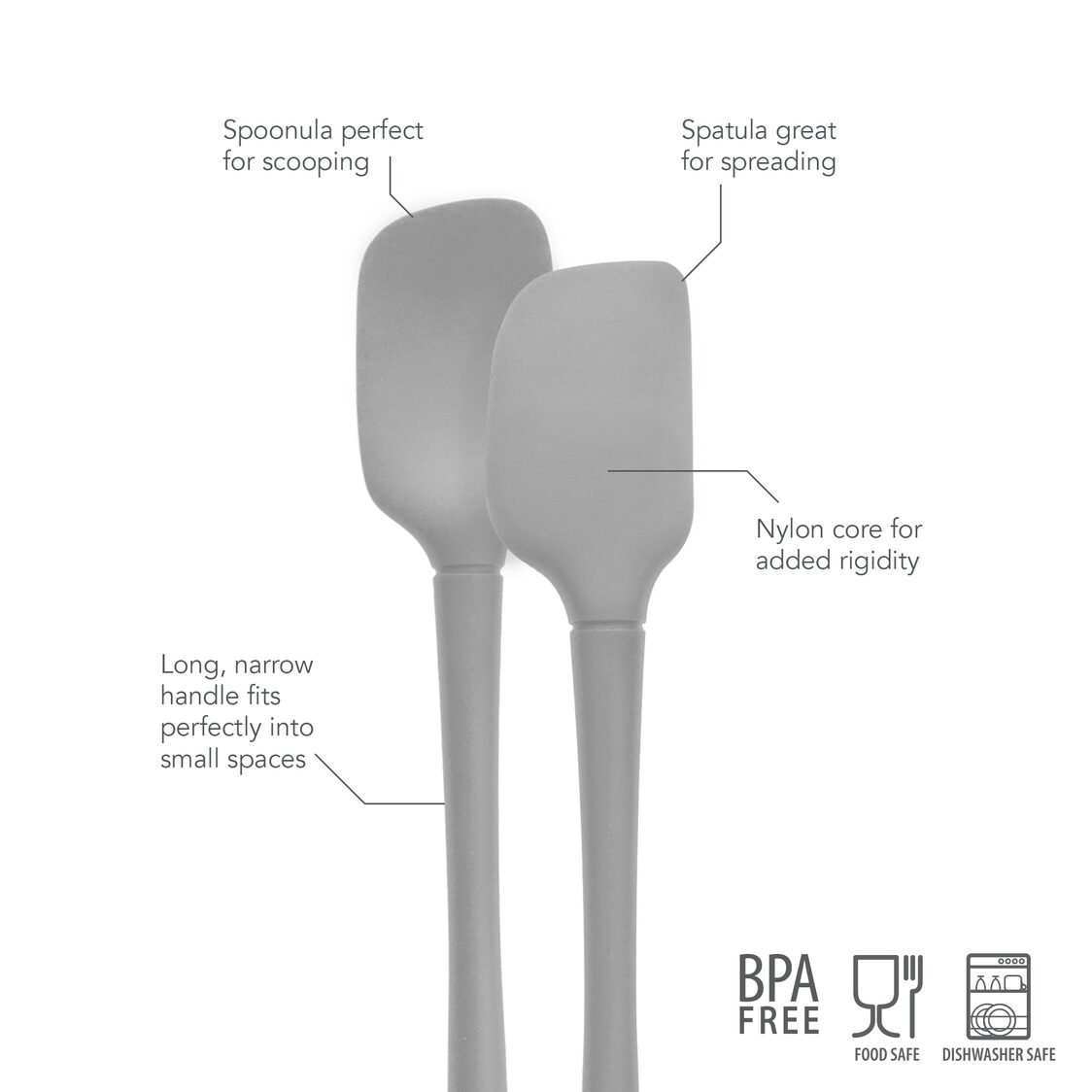Tovolo Flex - Core All Silicone Mini Spatula & Spoonula Set of 2 - Metro Singapore Departmental Store - Celebrating 69 Years in SG