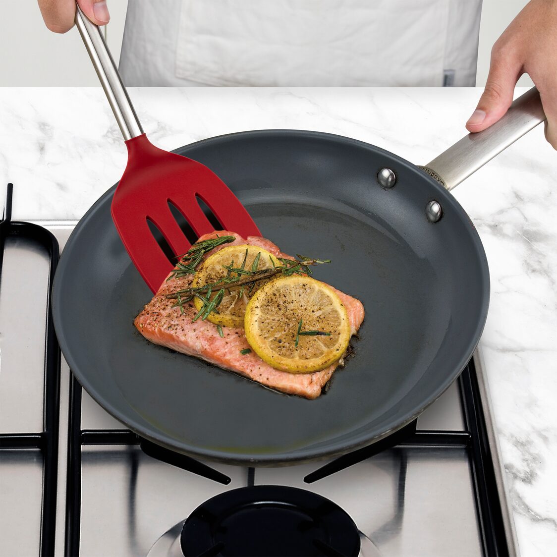 Tovolo Silicone Slotted Turner with Stainless Steel Handle - Metro Singapore Departmental Store - Celebrating 69 Years in SG