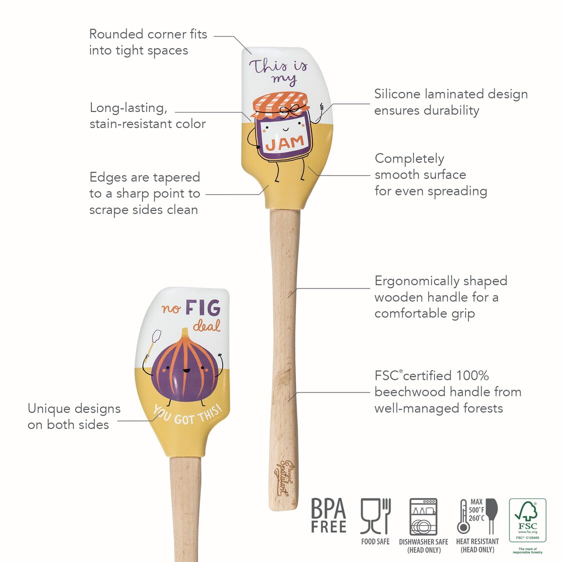 Tovolo Spatulart My Jam/Fig Deal Spatula - Metro Singapore Departmental Store - Celebrating 69 Years in SG