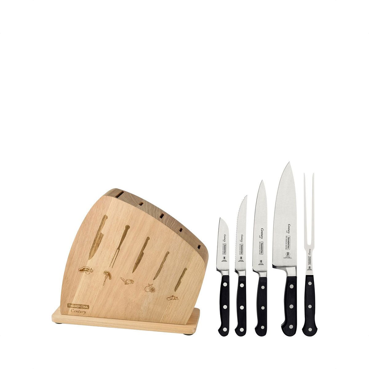 Tramontina Century 6pcs Knife Block Set (24099036) - Metro Singapore Departmental Store - Celebrating 69 Years in SG