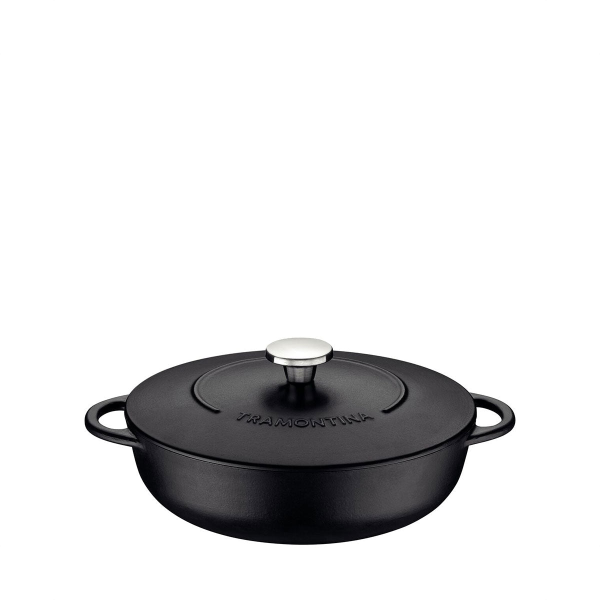 Tramontina Trento 28cm Cast Iron Fryer With Lid (20804028) - Metro Singapore Departmental Store - Celebrating 69 Years in SG