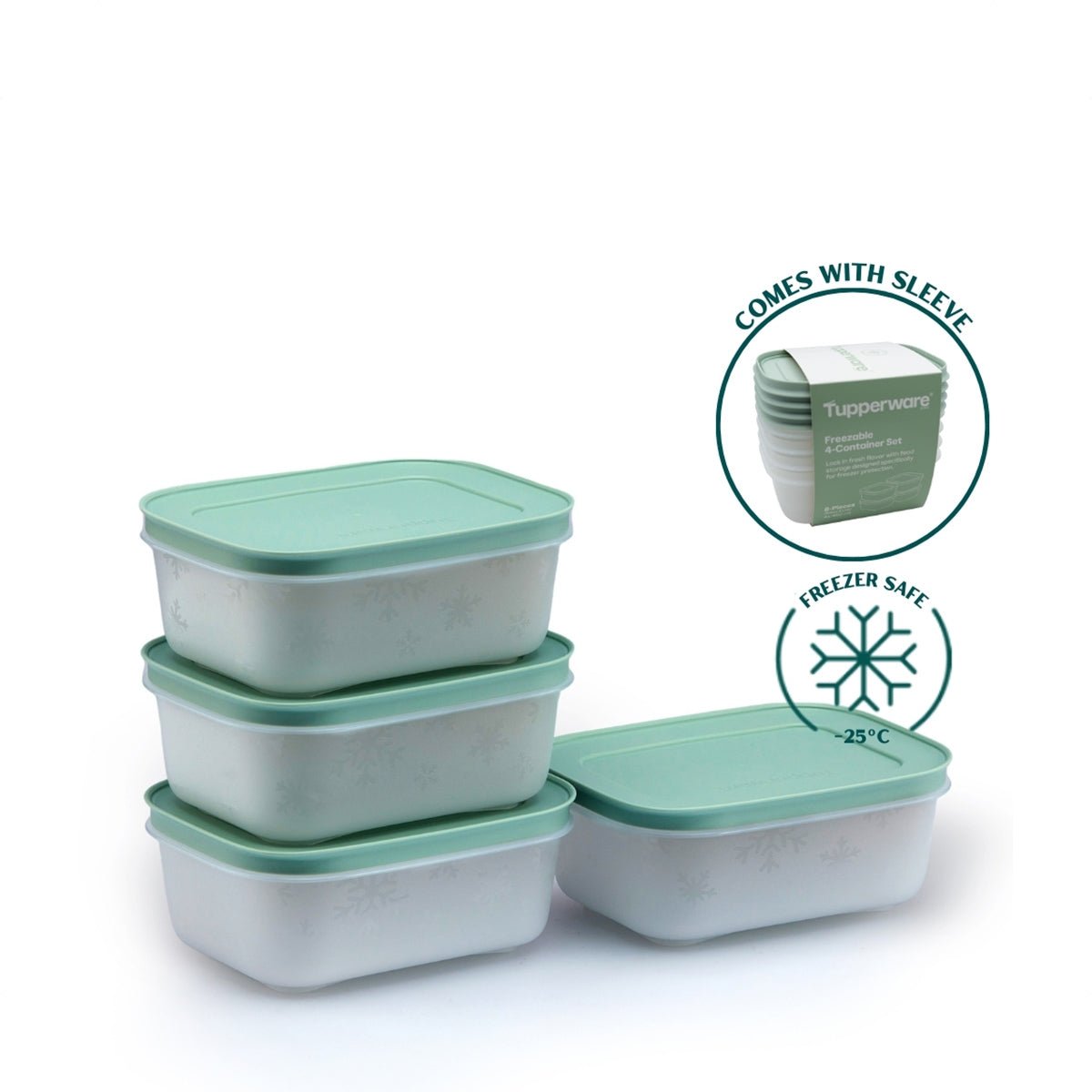 Tupperware Freezable 4pcs Container Set  - Metro Singapore Departmental Store - Celebrating 69 Years in SG