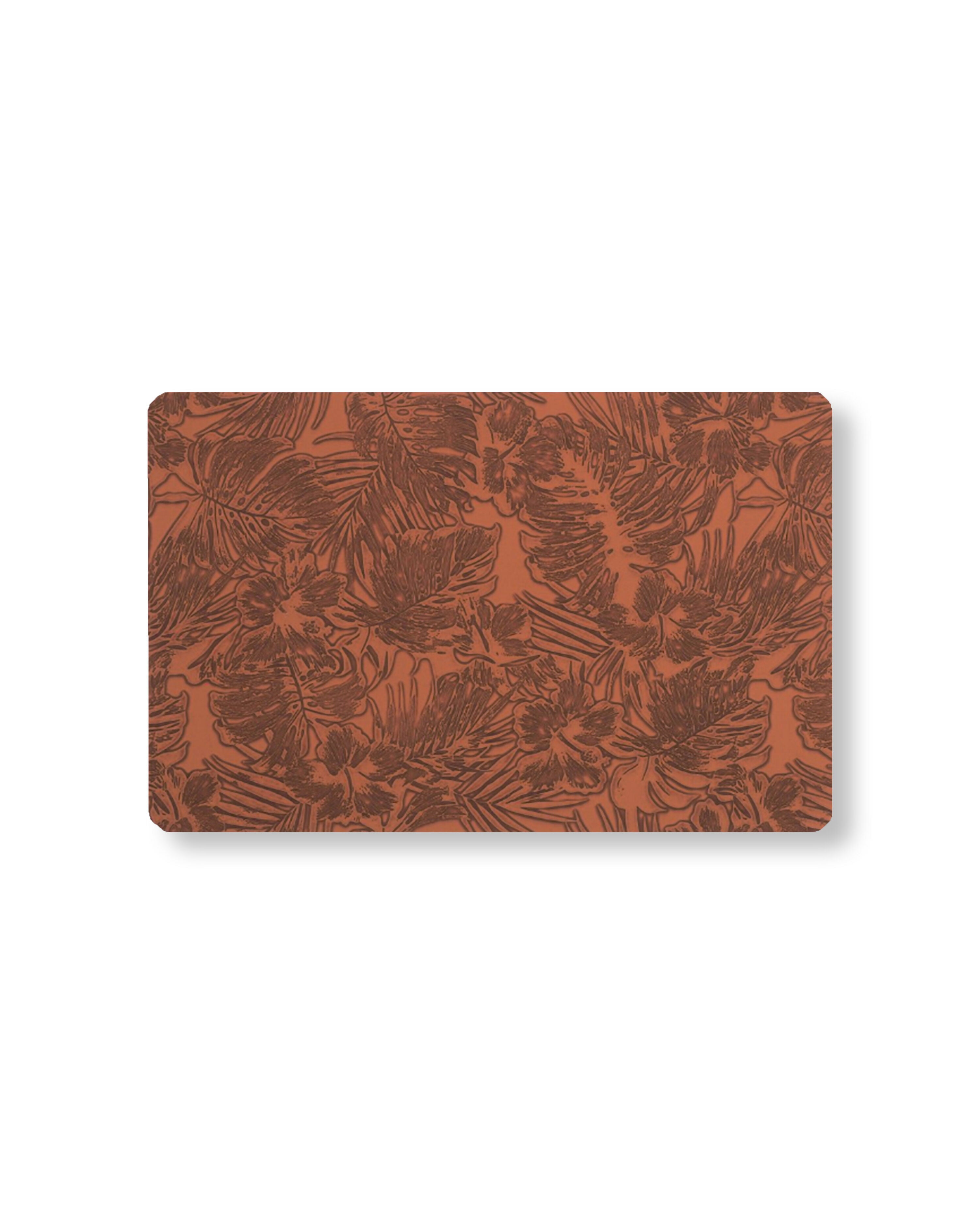 Rapee BARS Embossed PU Placemat – Monstera Leaf Design – 30 x 45 cm – Red
