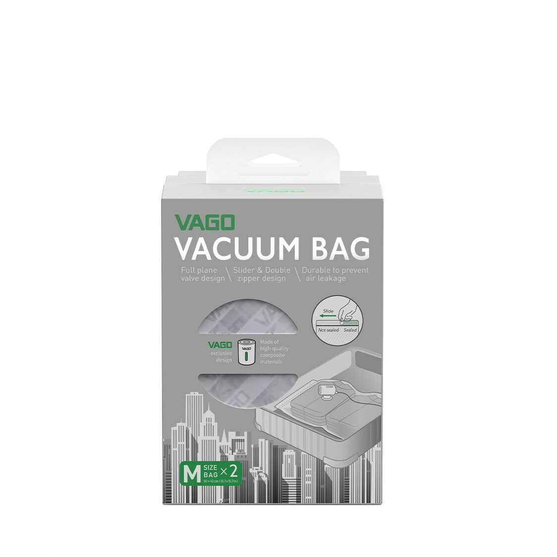 Vago Z Vacuum Bag 2pc - Medium - Metro Singapore Departmental Store - Celebrating 69 Years in SG