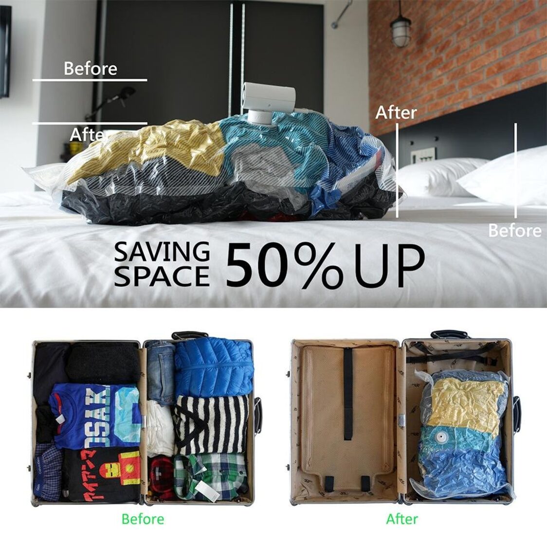 Vago Z Vacuum Bag 2pc - Small - Metro Singapore Departmental Store - Celebrating 69 Years in SG